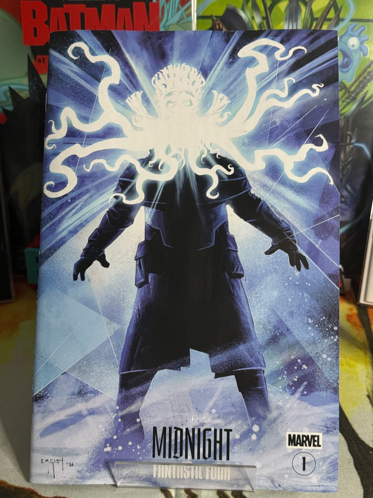 MIDNIGHT FANTASTIC FOUR #1 COVER D E.M. GIST THE THING HOMAGE VARIANT