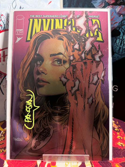 Invincible #1 signed by Dan Panosian, limited to 1500 foil