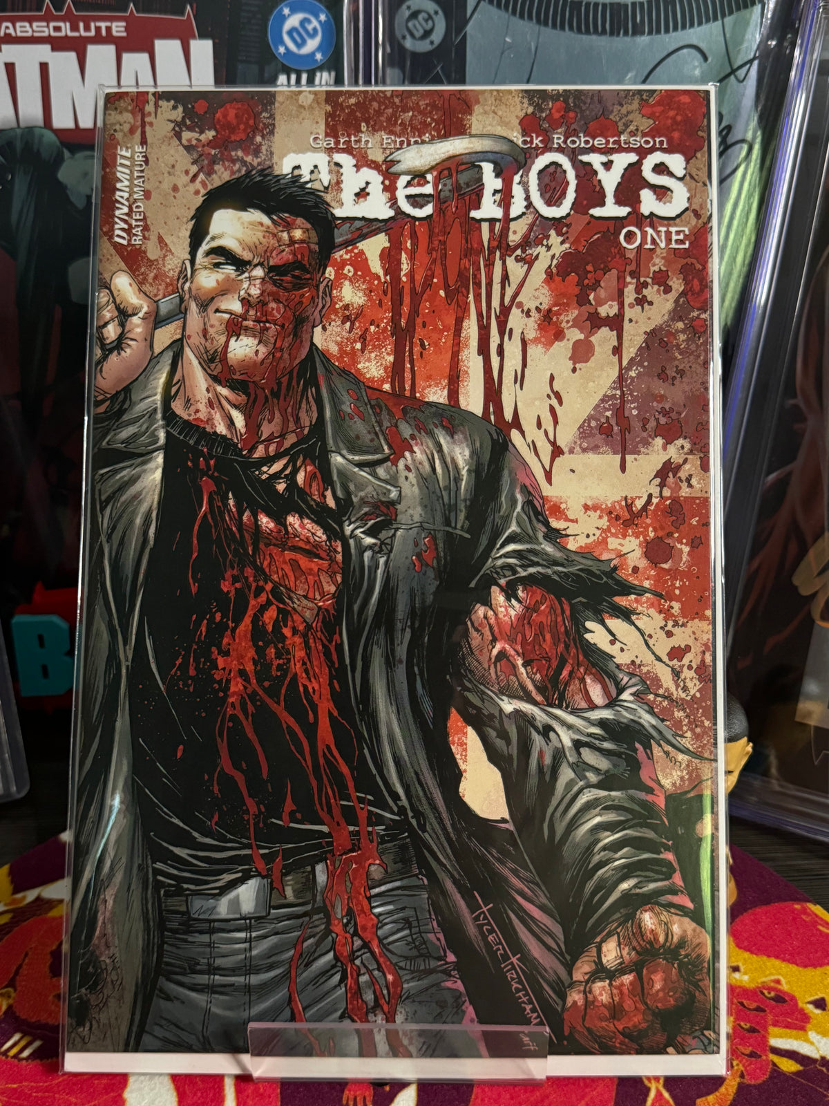 The Boys #1 Tyler Kirkham battle damaged variant
