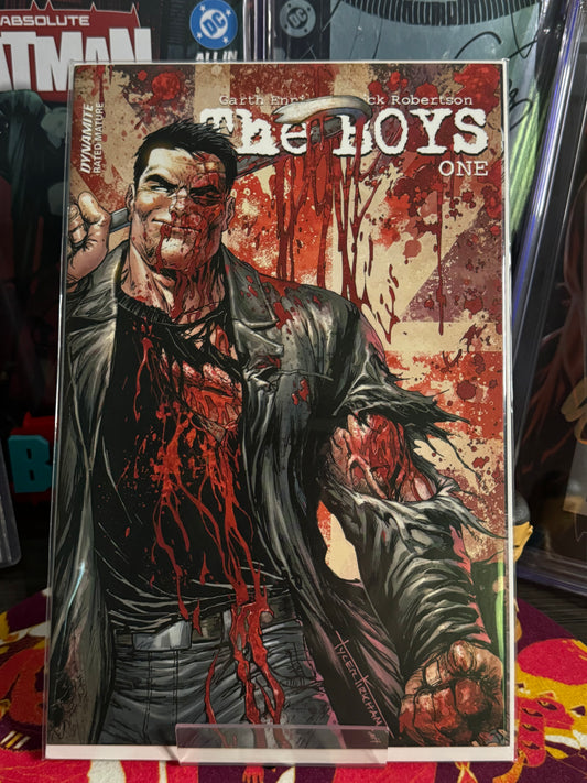 The Boys #1 Tyler Kirkham battle damaged variant