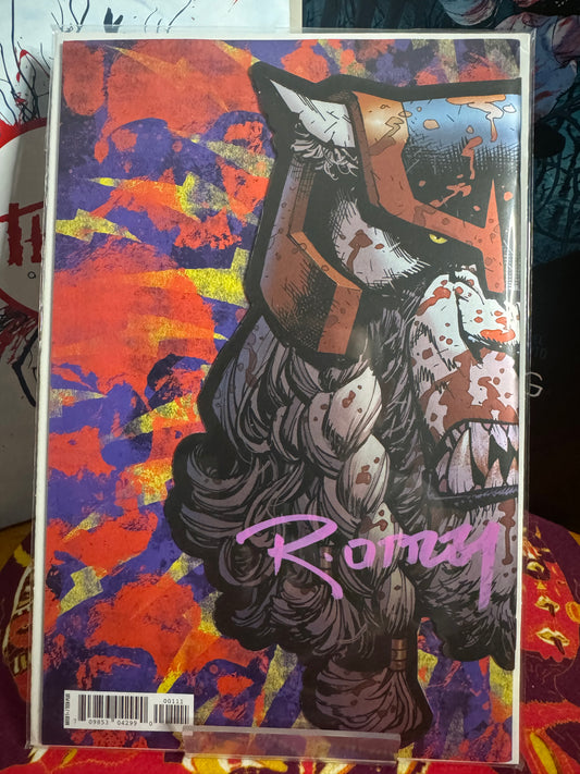 Battle Beast #1 signed by Ryan Ottley die-cut variant