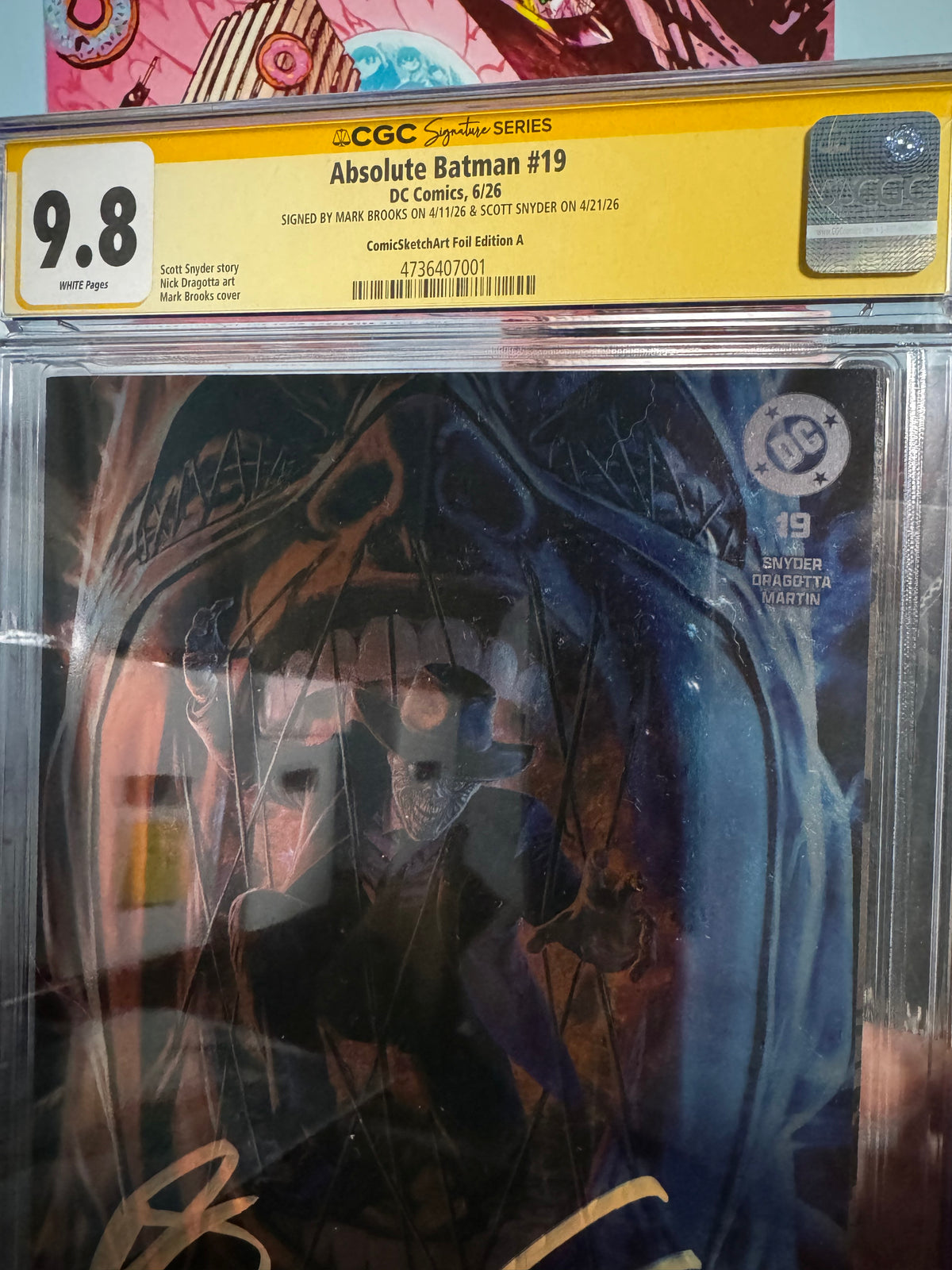 Absolute Batman #19 CGC Signature Series 9.8 Mark Brooks exclusive foil signed by Snyder and Brooks
