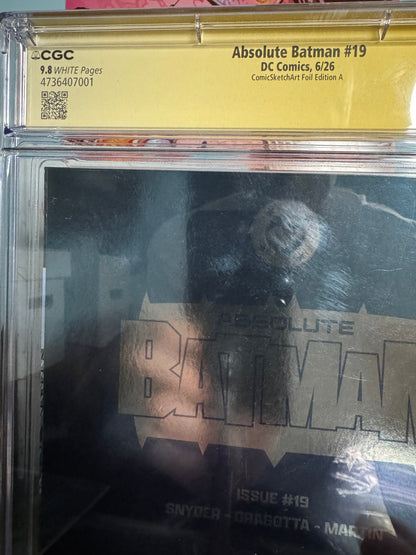 Absolute Batman #19 CGC Signature Series 9.8 Mark Brooks exclusive foil signed by Snyder and Brooks