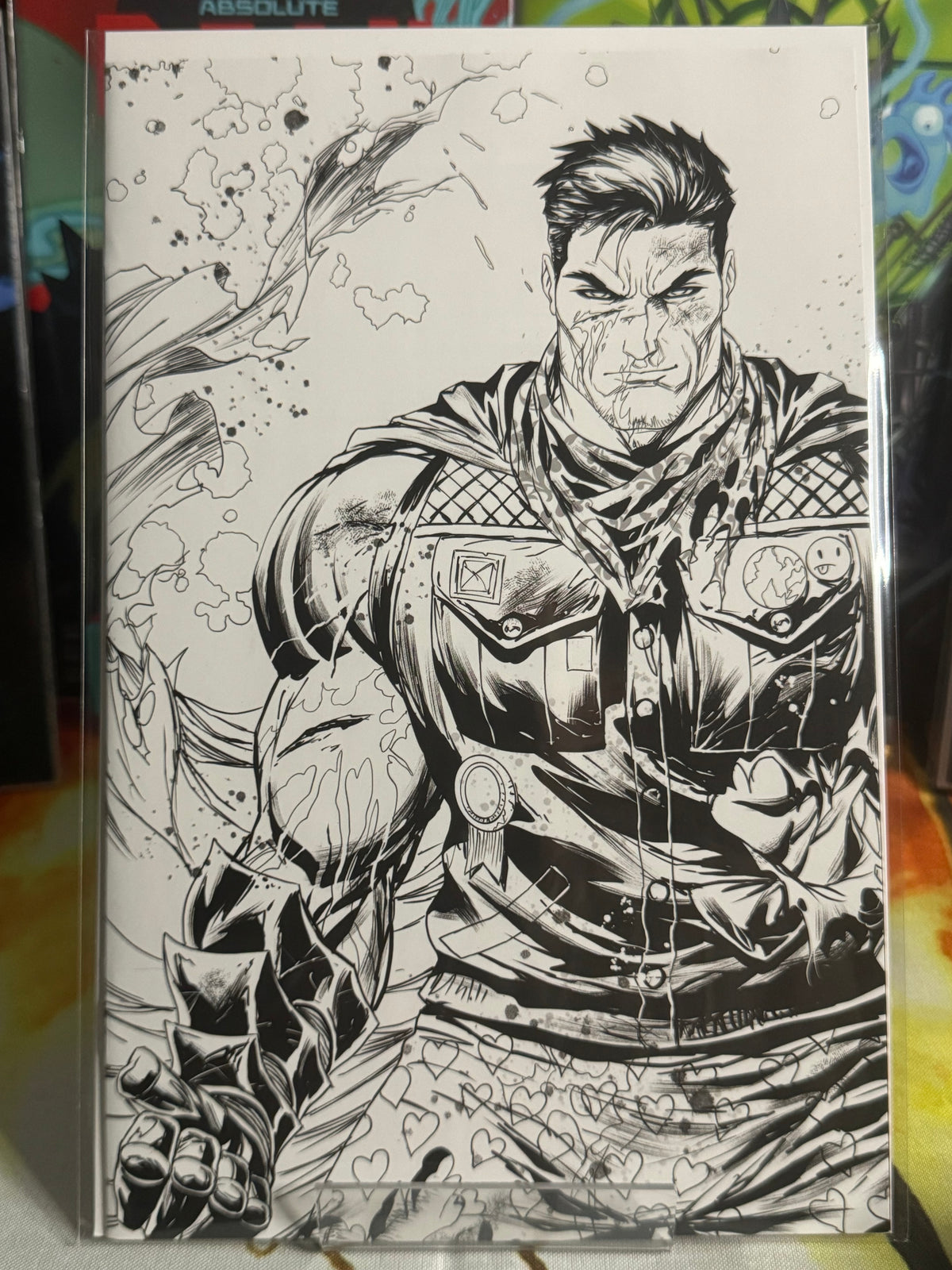 Dungeon Crawler Carl (B&W CARDSTOCK) LTD 200 BATTLE DAMAGE NYCC KIRKHAM