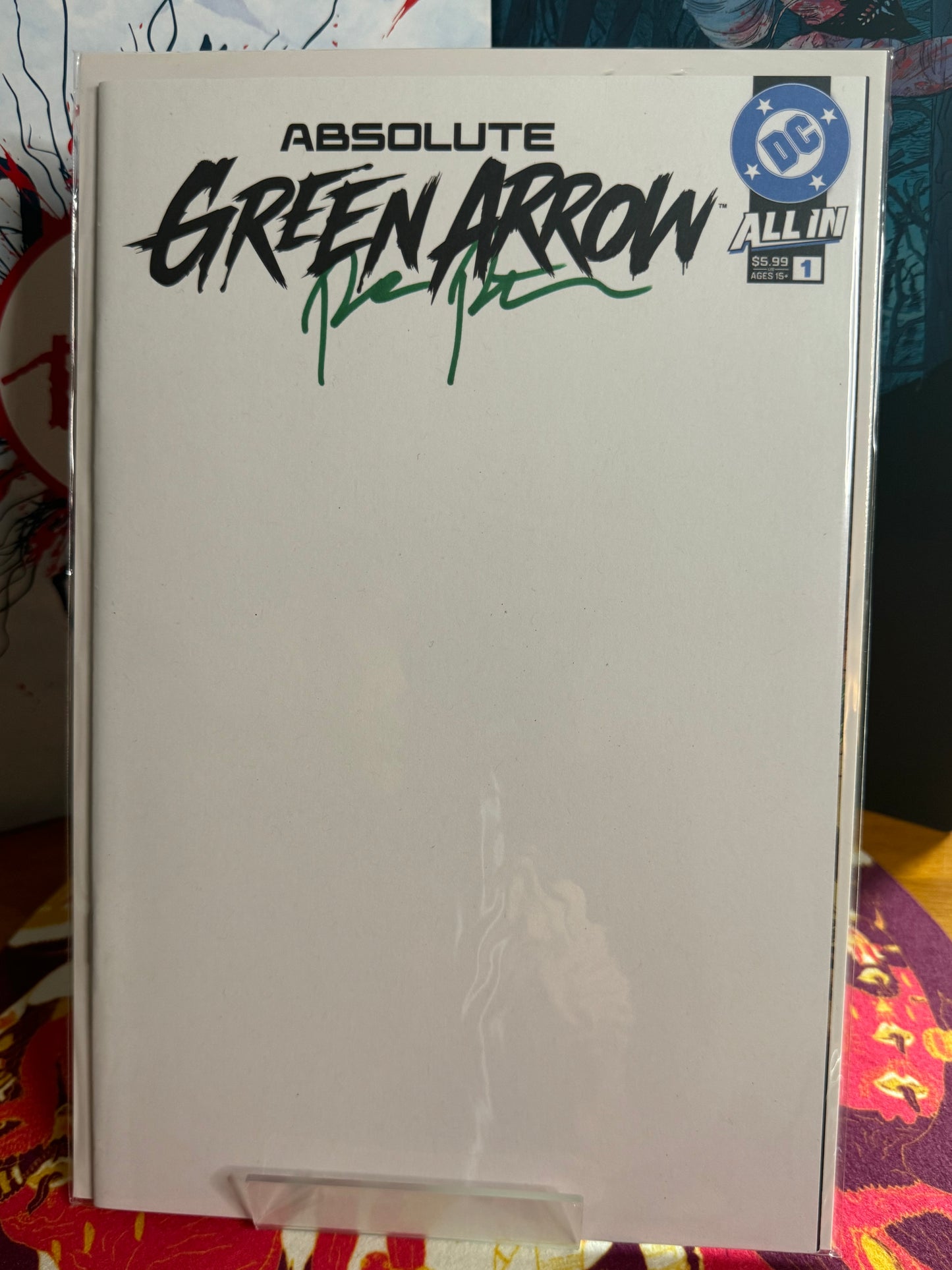 Absolute Green Arrow #1 sketch blank signed by Pornsak Pichetshote