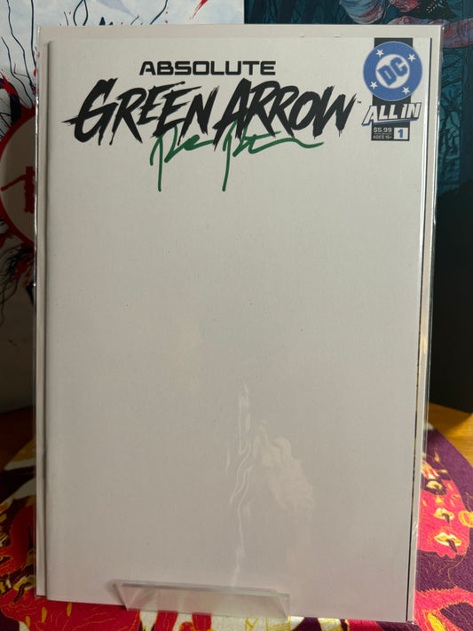 Absolute Green Arrow #1 sketch blank signed by Pornsak Pichetshote